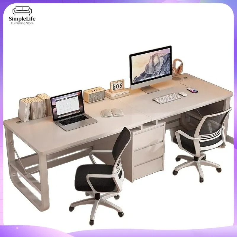 Desk Setup L Shaped - 홈 오피스 게임용 더블 컴퓨터 책상,