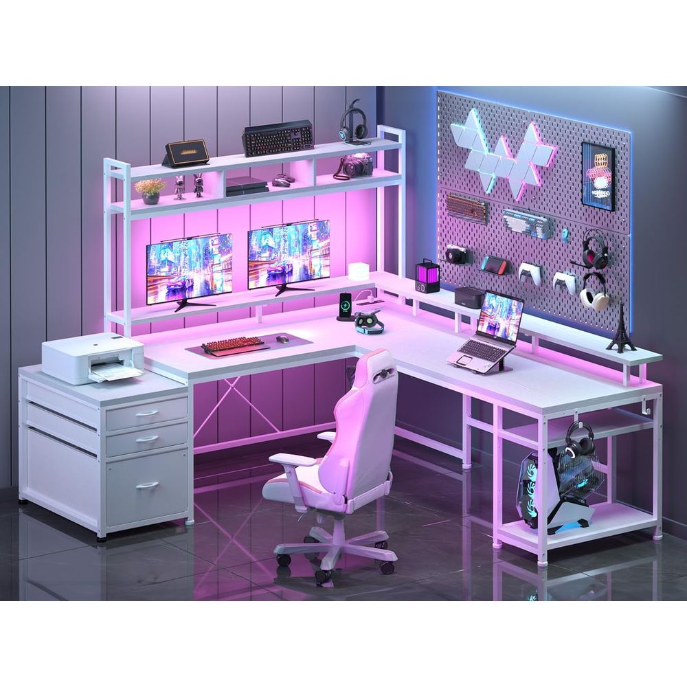 104인치 L자형 책상, 2인용 홈 오피스용, 4가지  - Desk Setup L Shaped 리뷰 및 가격