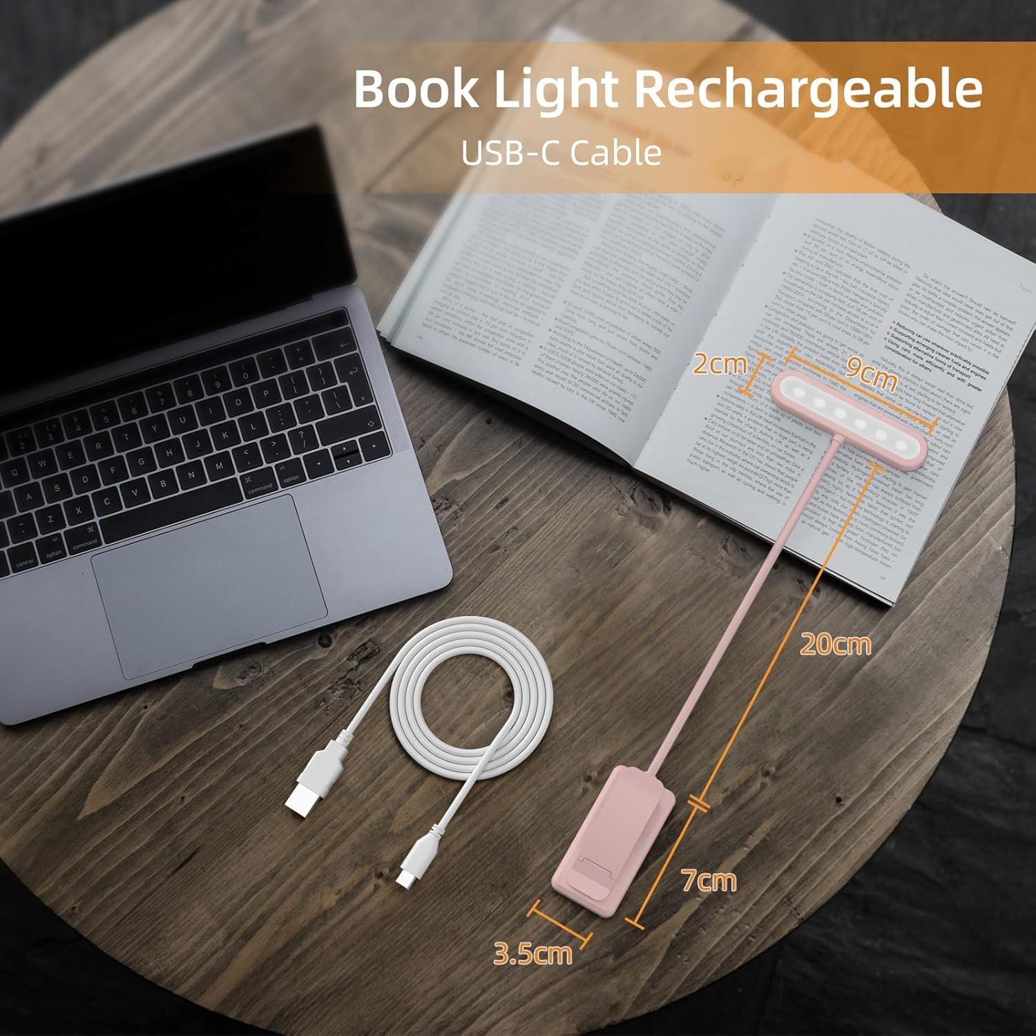 독서등 북클램프 블랙/화이트/핑크 USB 충전식 배터리 - Desk Setup Lamp 리뷰 및 가격