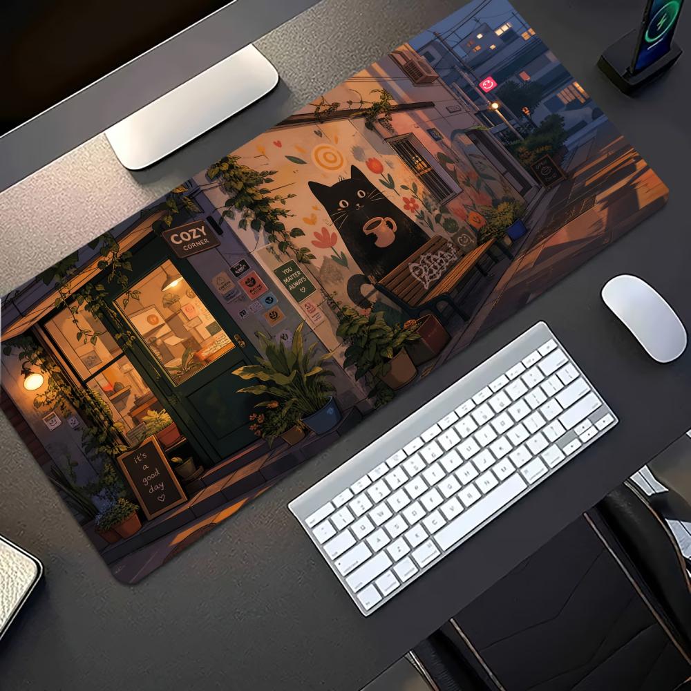 코지 애니메이션 스트리트 확장형 게이밍 마우스 패드,  - Desk Setup Pc And Laptop 리뷰 및 가격