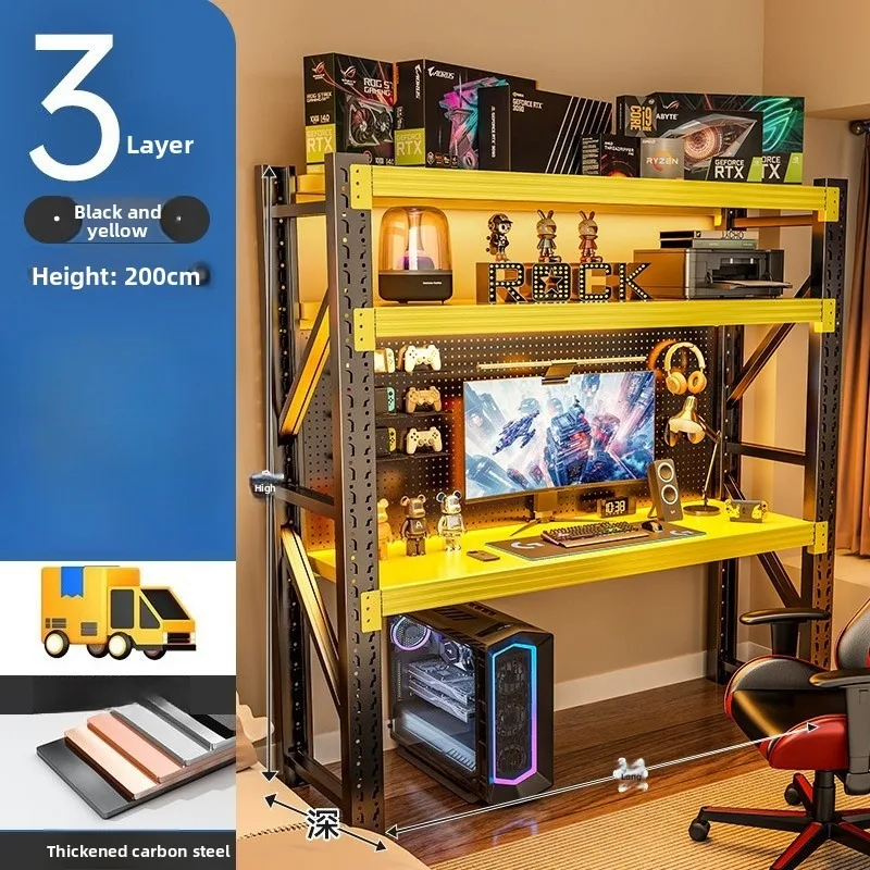 #   인체공학적 디자인의 게이밍 데스크, 다층 수납  - Desk Setup L Shaped 리뷰 및 가격