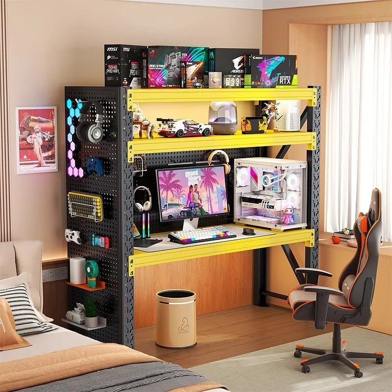 #   인체공학적 디자인의 게이밍 데스크, 다층 수납  - Desk Setup L Shaped 리뷰 및 가격