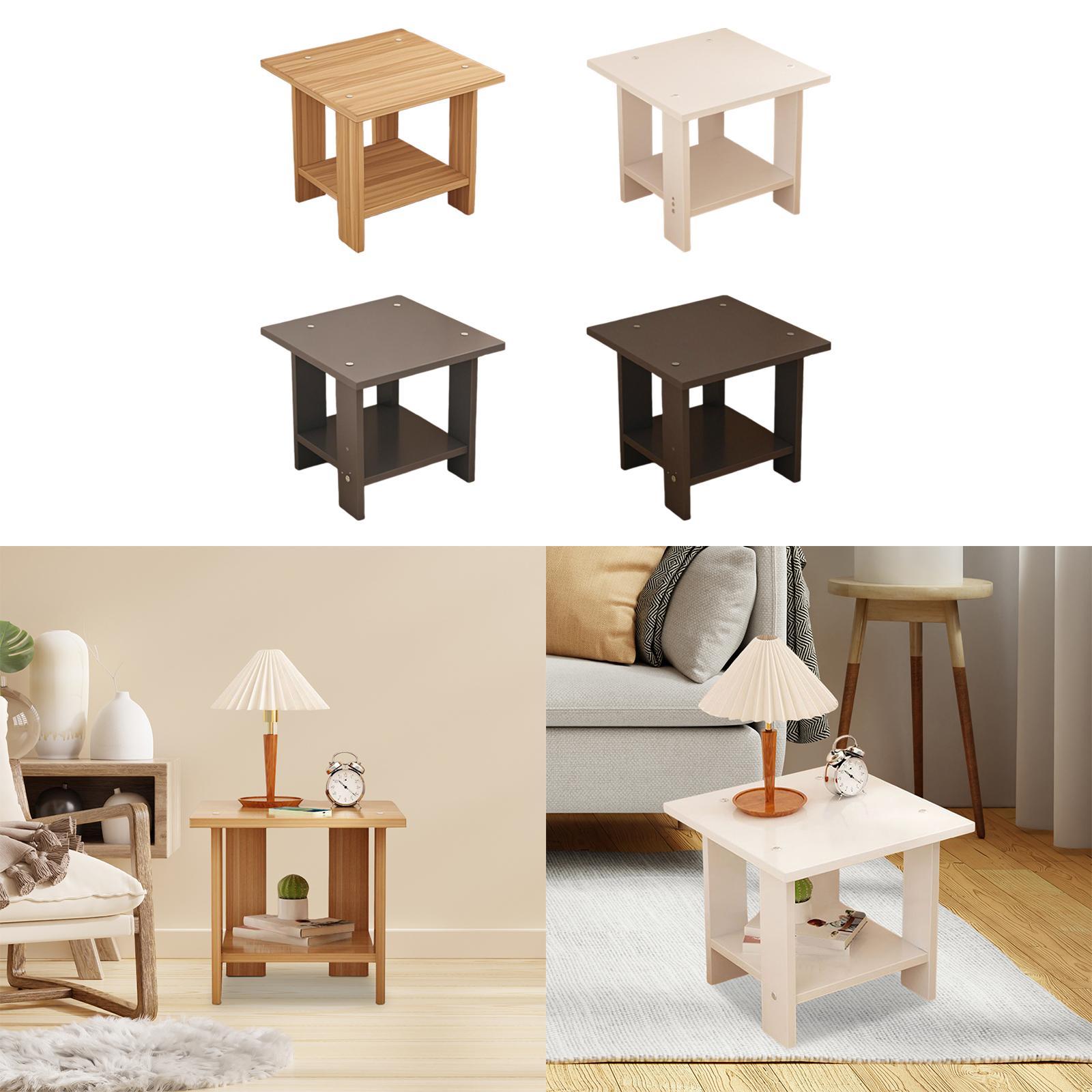 나무 이중층 사이드 테이블 다기능 견고한 현대식 경량  - Desk Setup Minimalist 리뷰 및 가격
