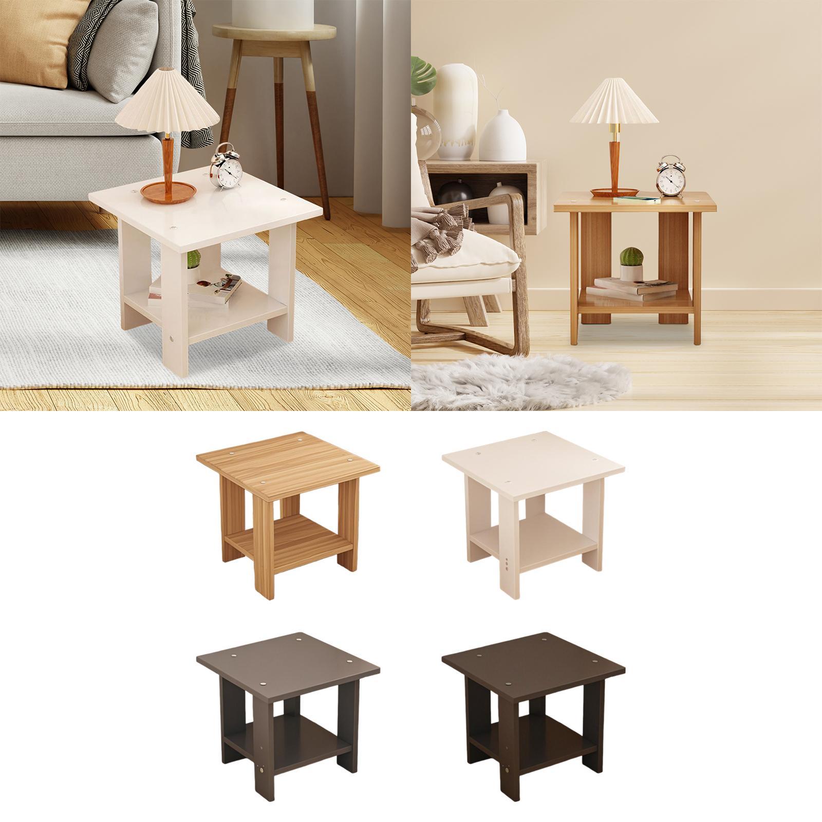 나무 이중층 사이드 테이블 다기능 견고한 현대식 경량  - Desk Setup Minimalist 리뷰 및 가격