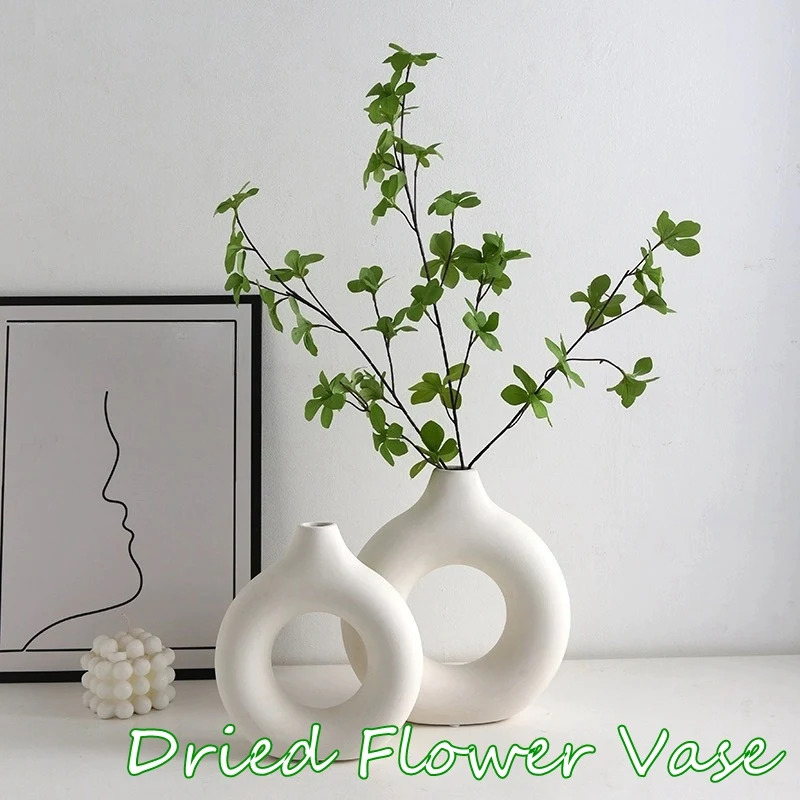 크리 에이 티브 도넛 모양의 꽃병, 북유럽 스타일의 플 - Desk Setup Minimalist 리뷰 및 가격