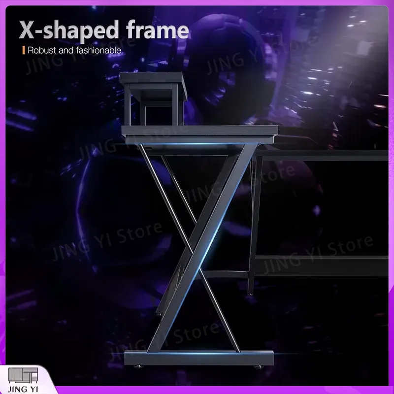 모니터 스탠드가 있는 L자형 게이밍 책상 127x127 - Desk Setup L Shaped 리뷰 및 가격