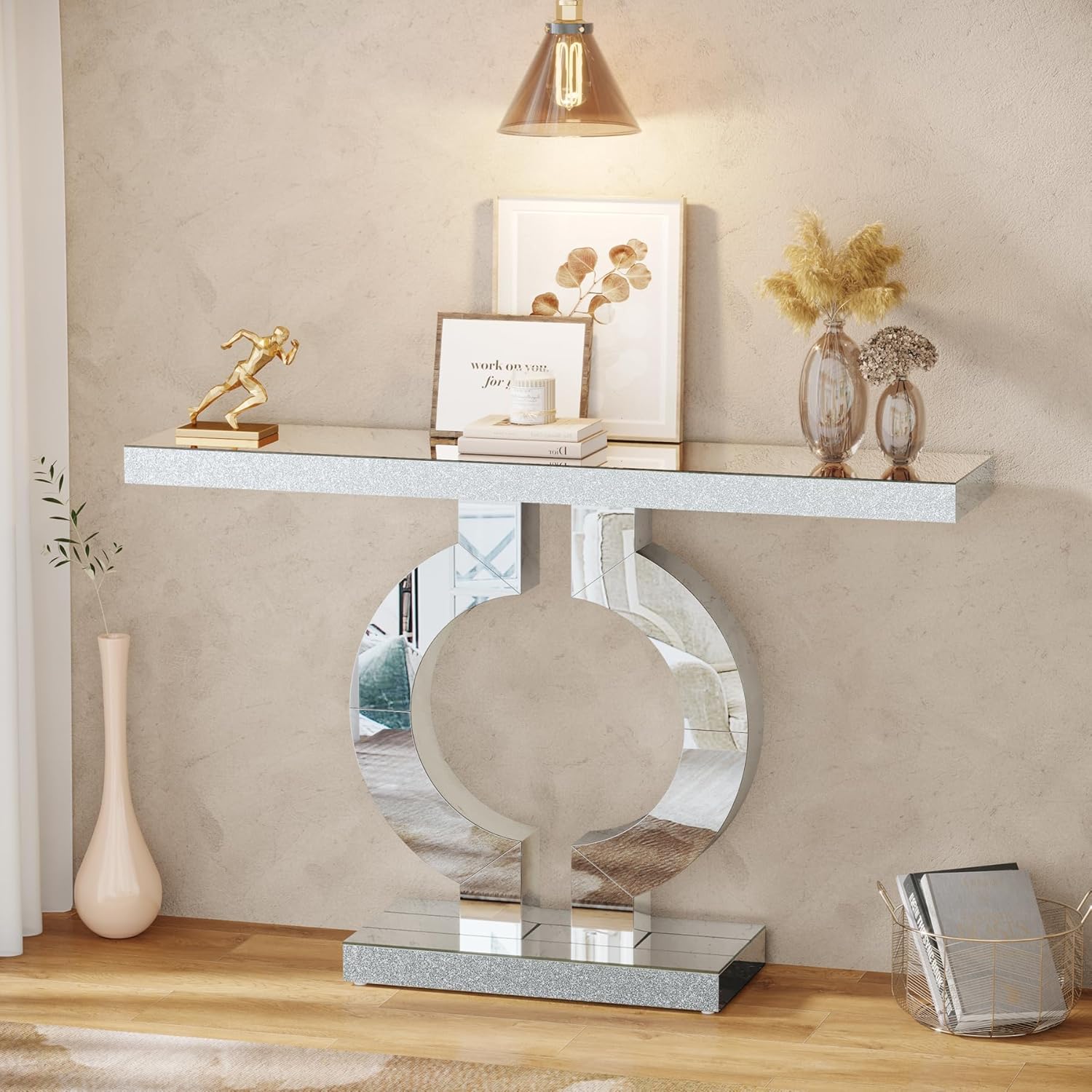 Tribesigns 43.3인치(110cm) 거울 콘솔 - Desk Setup Minimalist 리뷰 및 가격