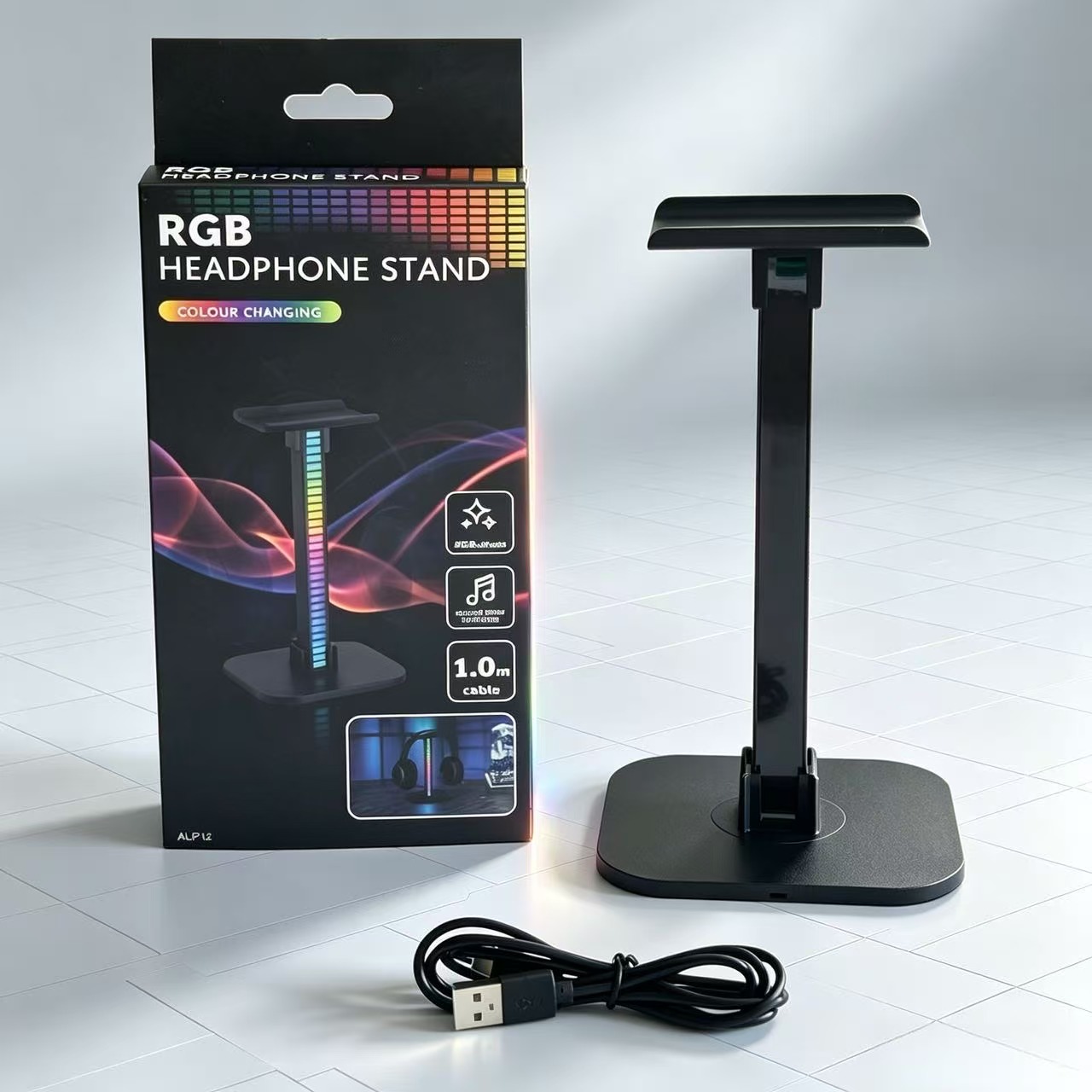 USB 게이밍 헤드폰 스탠드 RGB 리듬 라이트 탈착식 - Desk Setup Lamp 리뷰 및 가격