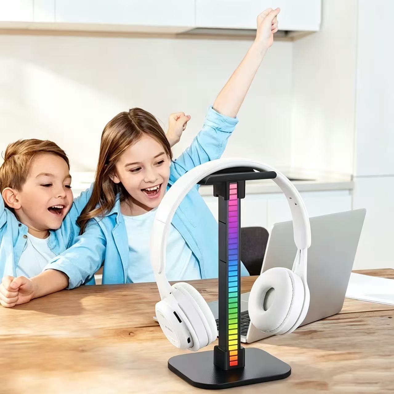 USB 게이밍 헤드폰 스탠드 RGB 리듬 라이트 탈착식 - Desk Setup Lamp 리뷰 및 가격