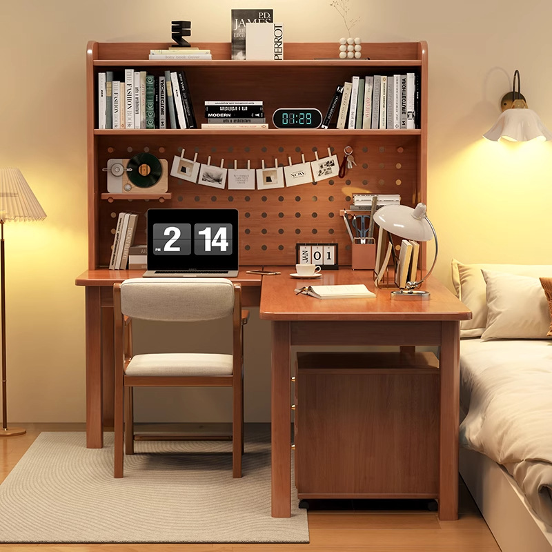 현대적인 7자형 L자형 원목 코너 책상, 통합형 책꽂이 - Desk Setup L Shaped 리뷰 및 가격