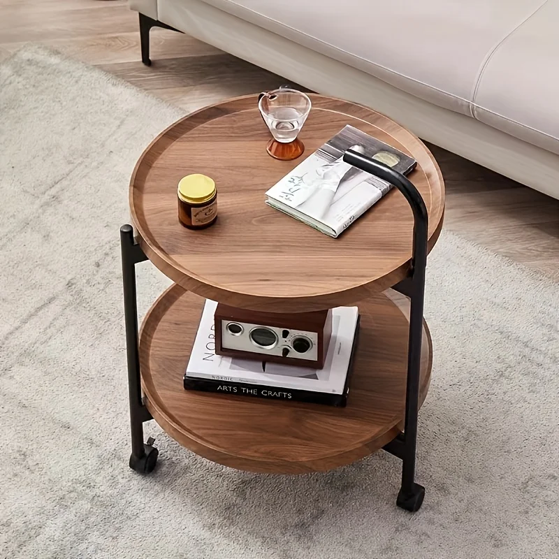 북유럽 스타일 롤링 사이드 테이블, 바퀴가 달린 소파  - Desk Setup Minimalist 리뷰 및 가격