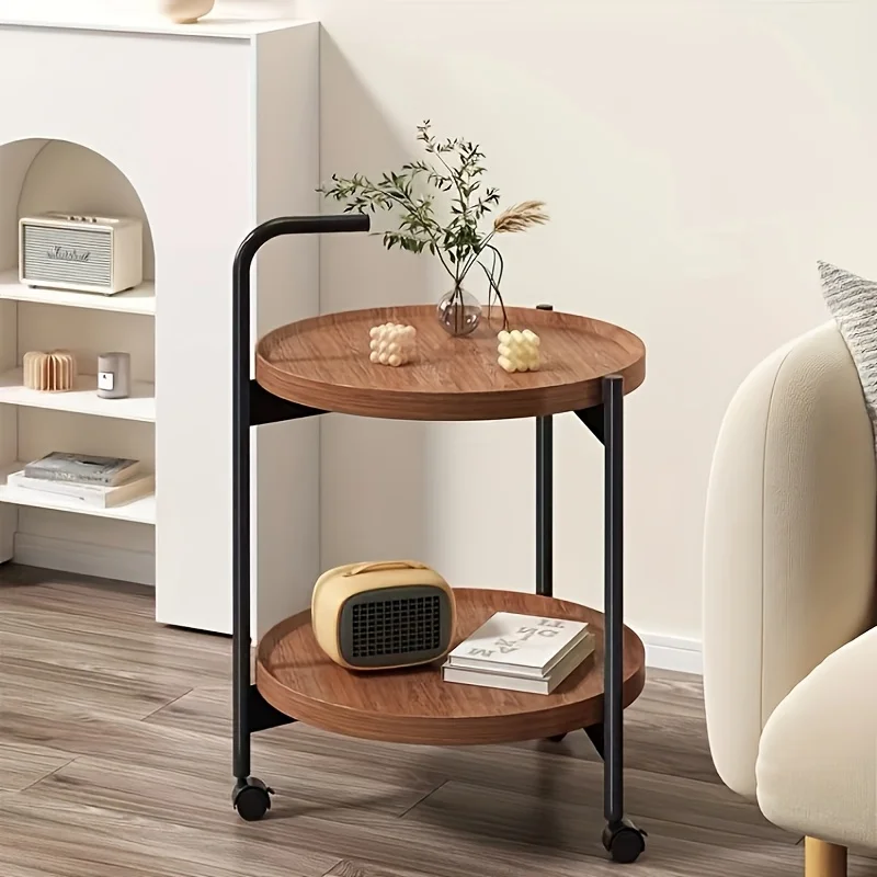 북유럽 스타일 롤링 사이드 테이블, 바퀴가 달린 소파  - Desk Setup Minimalist 리뷰 및 가격